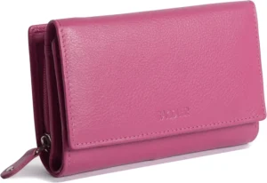 SADDLER Womens Medium Size Trifold Leather Purse Wallet  RFID Protected, Holds up to 10 Cards, Coin and Note Sections - Gift Boxed