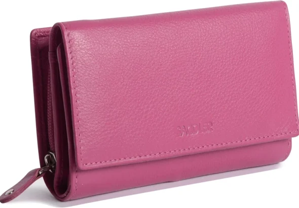 SADDLER Womens Medium Size Trifold Leather Purse Wallet  RFID Protected, Holds up to 10 Cards, Coin and Note Sections - Gift Boxed