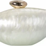 Shell Shape Acrylic Clutch Trendy Metallic Acrylic Evening Bag Shiny Egg Purses and Handbags for Women Wedding Party
