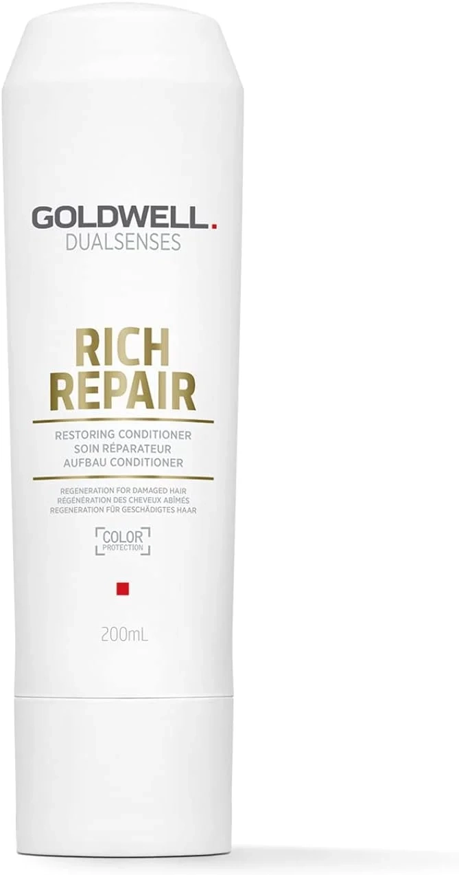 Goldwell Dualsenses Rich Repair Conditioner, For Dry to Damaged Hair, Instantly Detangles & Reduces Breakage, 200ml