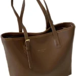 Ladies Genuine Leather Work Tote Bag for Women Laptop Shoulder Bags Travel Purses Satchel Handbags with Compartments