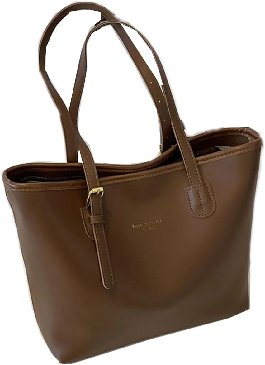 Ladies Genuine Leather Work Tote Bag for Women Laptop Shoulder Bags Travel Purses Satchel Handbags with Compartments