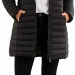 kraftd Womens Winter Lightweight Puffer Jacket Quilted Padded Down Coat With Detachable Hood Central Zip Best for Autumn Winter, Outdoors & Travelling