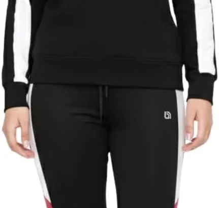 Bahob Womens Sportswear Set, 2 Piece Women Track Suit Hoodie and Stretch Legging Ladies Gym Wear Tracksuits Activewear Set S to XL