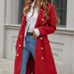 IDEALSANXUN Womens Long Wool Coat for Women Fall Winter Trench Coat Trendy Jackets