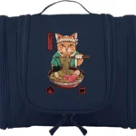 Travel Hanging Toiletry Bag for Women and Men, Toiletries Organizer, Bathroom Shaving Kit for Cosmetics, Makeup Case Wash Bag (Noodle Cat)
