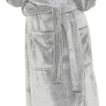 kraftd Ladies Dressing Gown Fluffy Super Soft Hooded Bathrobe for Women Plush Fleece Perfect Loungewear Long Robe Gifts for Women