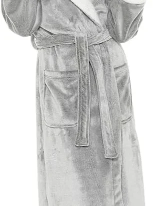 kraftd Ladies Dressing Gown Fluffy Super Soft Hooded Bathrobe for Women Plush Fleece Perfect Loungewear Long Robe Gifts for Women