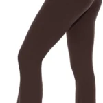 Sundwudu Black Flare Yoga Pants for Women - Soft High Waist Bootcut Leggings Tall & Long Bootleg Pants for Women