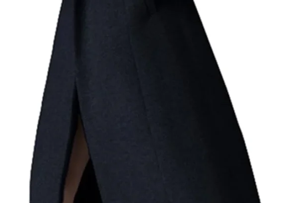 Women's Cashmere Wool Trench Coat Winter Warm Thick Double-Breasted Long Jacket