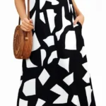 Supnier Women's Summer Maxi Dress Casual V-Neck Sleeveless Bohemian Spaghetti Strap Floral Long Maxi Dress with Pockets