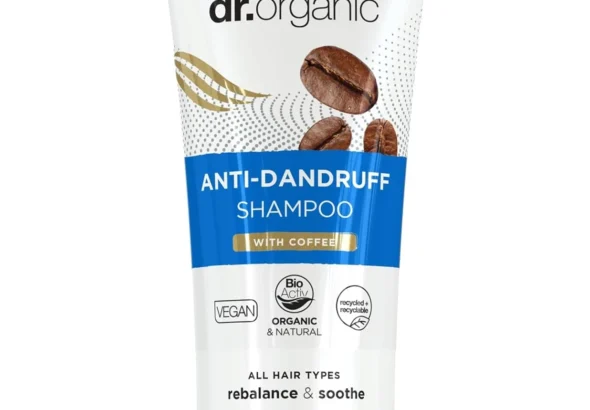 Dr Organic Coffee Anti-Dandruff Shampoo, Healthy Scalp, Mens, Womens, Natural, Vegan, Cruelty-Free, Paraben & SLS-Free, Recycled & Recyclable, Organic, 200ml, Packaging may vary