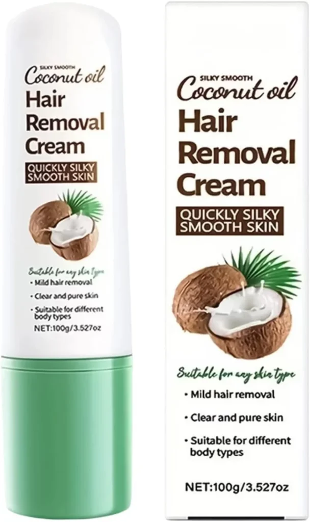 Hair Removal Cream, Depilatory Skin Care Lotion, Soothing Moisturizing Formula, Gentle Hair Dissolving Cream, 100g for Face Lip Bikini Line Inner Thighs Private Area Use Men Women Sensitive Skin Care