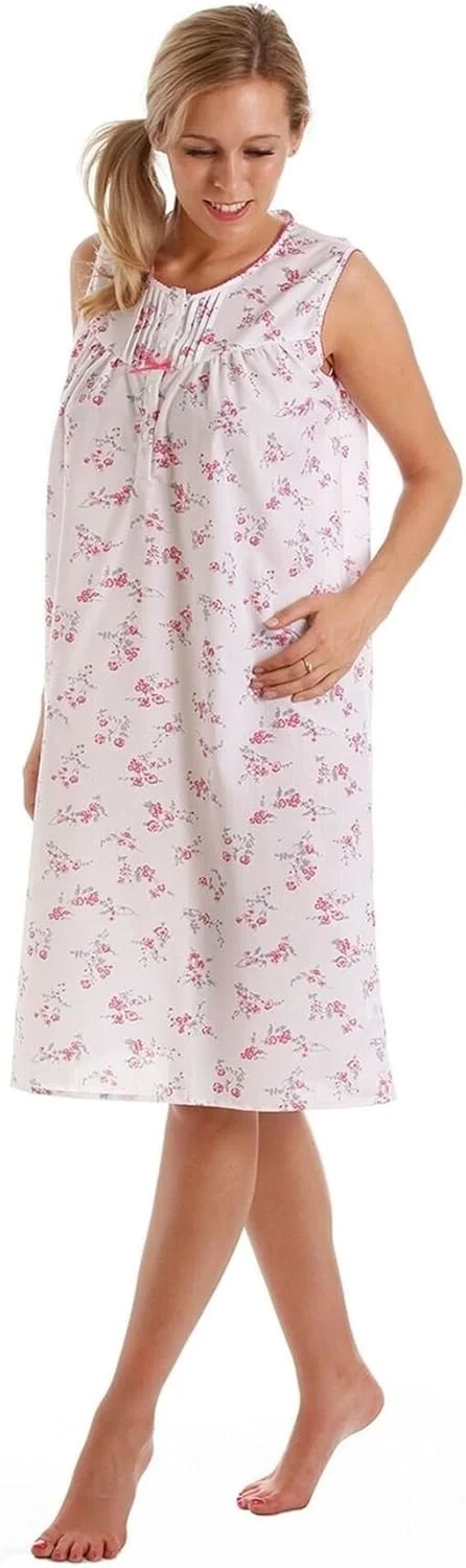Lady Olga Ladies Poly Cotton Sleeveless Nightdress Summer Nightie 24317
