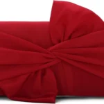 Fecialy Satin Clutch Purses for Women Bow Flap Evening Bag Formal Elegant Handbags for Bridal Wedding Party