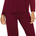 Ekouaer Womens Pyjamas Set Ladies Pjs Sets Long Sleeve Pyjamas for Women V-Neck Lounge Wear Sets Top and Pants Nightwear