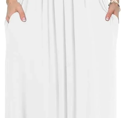 AUSELILY Maxi Dress for Women - Summer Casual Long Dresses for Ladies with Pockets