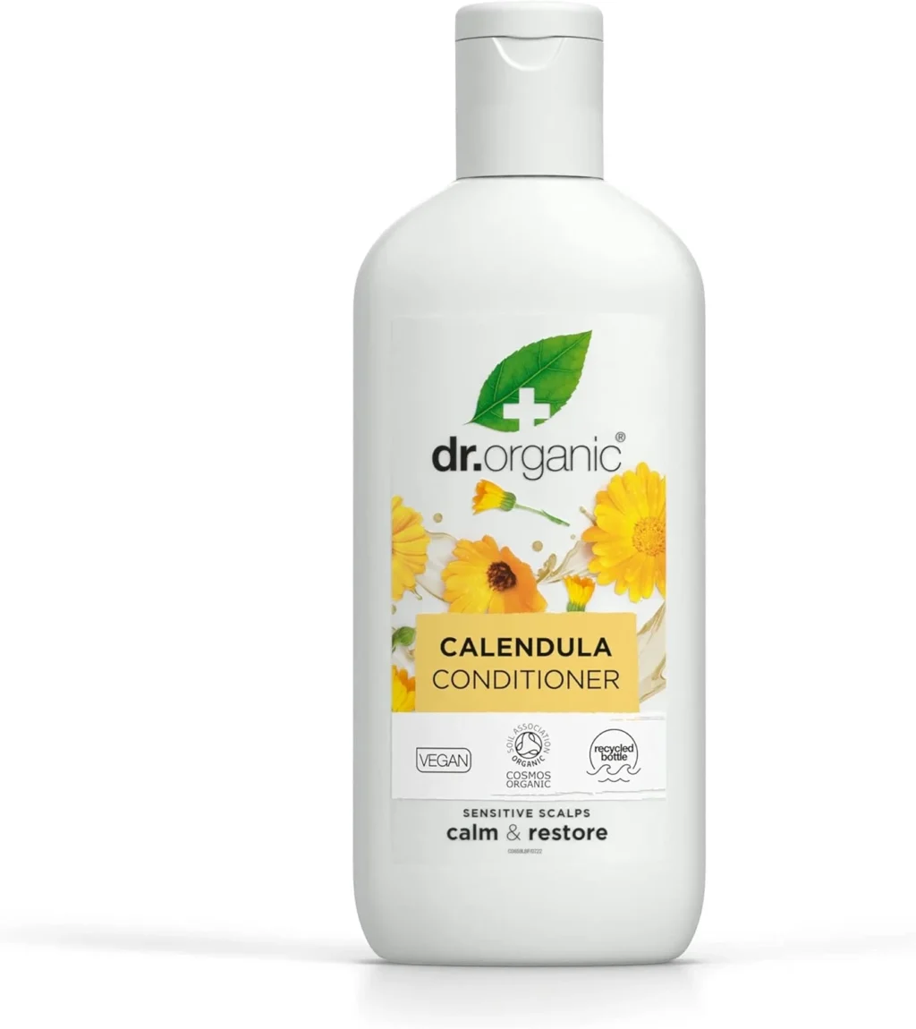 Dr Organic Calendula Conditioner, Fragrance Free, Sensitive Skin, Mens, Womens, Natural, Vegan, Cruelty-Free, Paraben & SLS-Free, Organic, 265ml, Packaging may vary