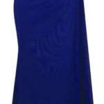 Angel-fashions Women's One Shoulder Ruching Beading Ribbon Soft Evening Gown
