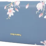 Pomelo Best Womens Purse Large Embossed Flower Zip Wallet with Wrist Strap and RFID Blocker