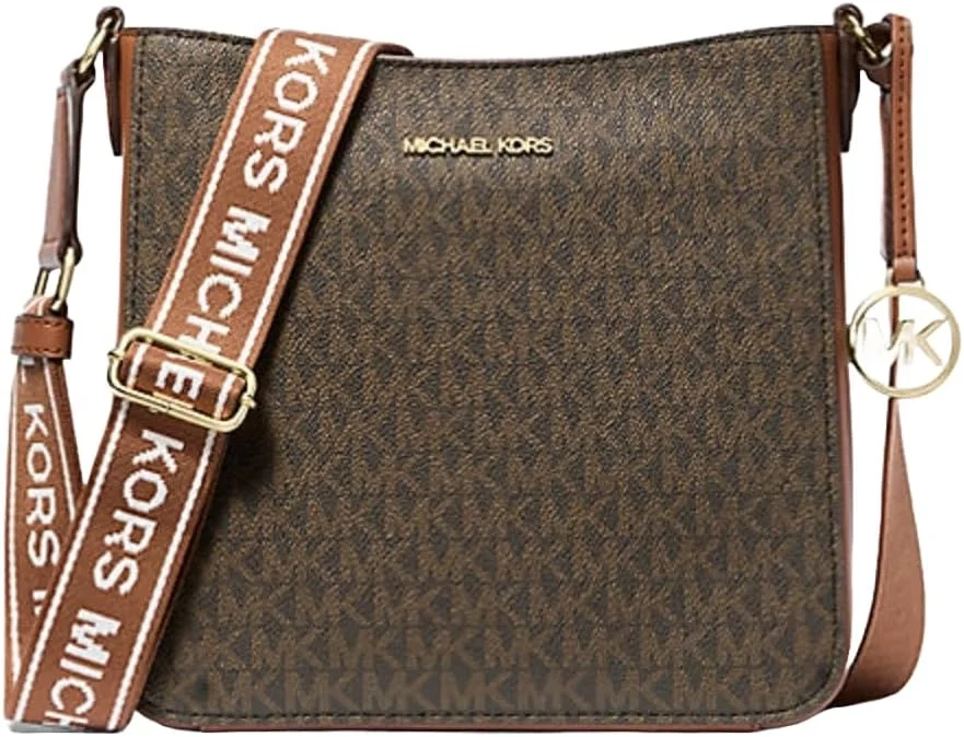 Michael Kors Jet Set Travel Small Signature Logo Crossbody Messenger Bag Brown