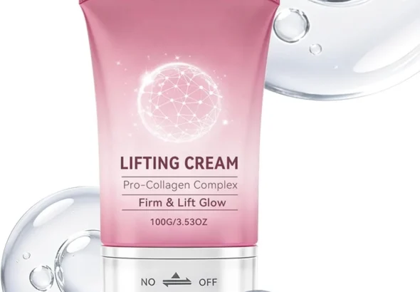 Neck Cream - Hydrating Firming Lotion for Daily Neck Care Women Adults Spa Massage Use | Lightweight Non Greasy Moisturizer with Silicone MassageRoller Applicator, Skin Softening Hydration Blend