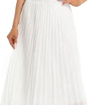 Womens Pleated Skirt Ladies Midi Summer Casual Evening Elasticated Waist Party Swing Skirt