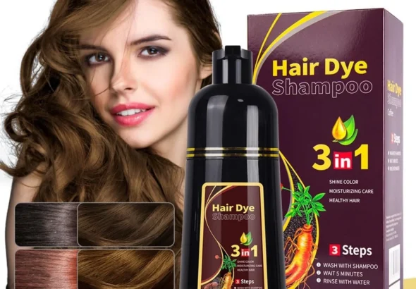 3 In 1 Instant Hair Color Shampoo,multicolor, Long Lasting, Fast Hair Dye For Men & Women, Instant Hair Dye Shampoo For Gray Hair, 500ml (Chestnut Brown)