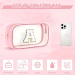 Clear Toiltery Bags - Gift for 9 10 11 12 13 Year Old Girl Personalized Makeup Bag for Women Waterproof Toietry Bag Travel Accessories Gifts for Teen Girls Birthday Gifts