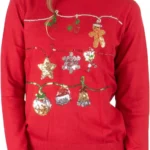 NOROZE Women's Christmas Tops Sweatshirts Sequin Jingle Bells HoHoHo Pug Mrs Claus Xmas Jumper UK Sizes 8-18