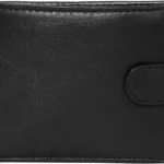 Mens RFID Genuine Leather Wallet Black  Slim Bifold Purse with Zipped Coin Pocket, 3 Card Slots, 2 Slip Pockets, 2 Note Compartments - Art-345