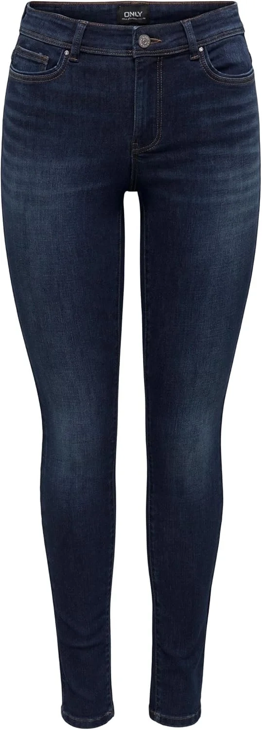 ONLY Female Skinny Jeans ONLWAUW Mittlere Taille Skinny Fit Jeans