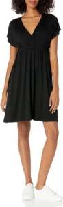 Amazon Essentials Women's Casual Surplice Dress for Beach and Wedding Guest Wear (Available in Plus Size)
