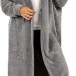 TURTLE Warm Ladies Long Maxi Soft Fleece Cardigan Womens Open Lightweight Cardigan, Stay Warm & Cozy