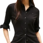 Tommy Hilfiger Womens 1985 Slim Shirt with Pointed Collar