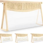 izuzta Boho Clear Makeup Letter Patch Makeup Bag Pouch for Women Girls, CLEAR