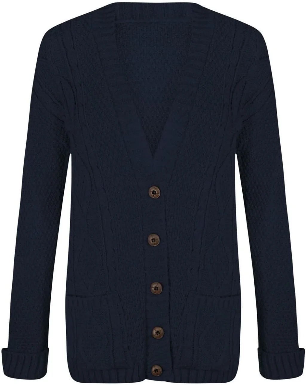 Women's Long Sleeve Cable Knit Chunky Cardigan