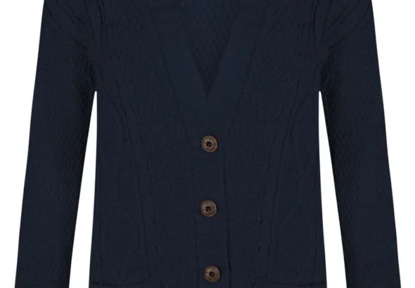 Women's Long Sleeve Cable Knit Chunky Cardigan