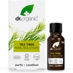 Dr Organic Tea Tree Nail Solution, Purifying, Conditioning , Mens, Womens, Natural, Vegan, Cruelty-Free, Paraben & SLS-Free, Recyclable & Recycled Ocean Bound Plastic, Certified Organic, 10ml