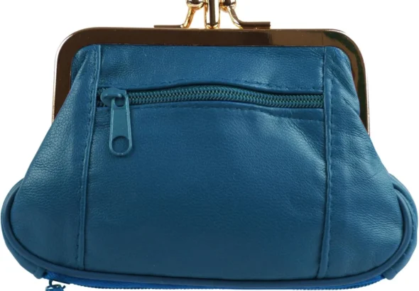 Ladies Double Clasp Coin Purse - Atlantic