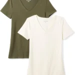 Amazon Essentials Women's Regular-Fit Short-Sleeve T-Shirt (Crewneck and V-Neck Options), Multipacks