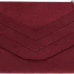 Girly Handbags Womens Faux Suede Plain Clutch Bag