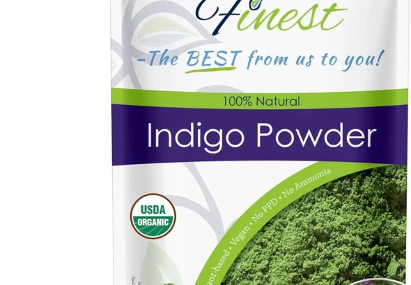 Davis Finest - Indigo Powder, 500g - Organic Black Henna Hair & Beard Dye - Natural Hair Colouring, Men & Women  Use with Henna for Brown Hair Colour - 100% Plant Based - Suitable For All Hair Types