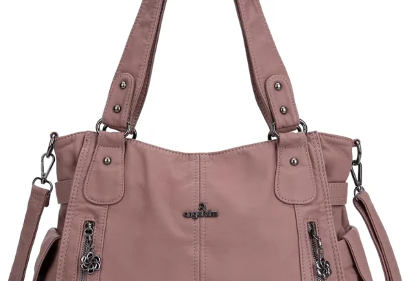 Angelkiss 2 Top Zippers Multi Pockets Women Handbags/Washed Leather Purses/Shoulder Bags 1193