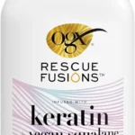 OGX Rescue Fusions Keratin with Vegan Squalane Prep & Protect Pre-Shampoo Treatment, Deeply Conditions, Strengthens & Reduces Strand Breakage to Visibly Repair Damaged Hair, 250ml