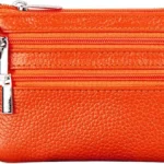 Genuine Leather Purse for Women with Keyring