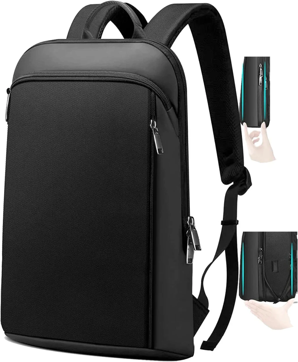 ZINZ Slim and Expandable 15 15.6 16 Inch Laptop Backpack Anti Theft Business Travel Notebook Bag, Multipurpose Large Capacity Daypack for Men & Women,DB01K02
