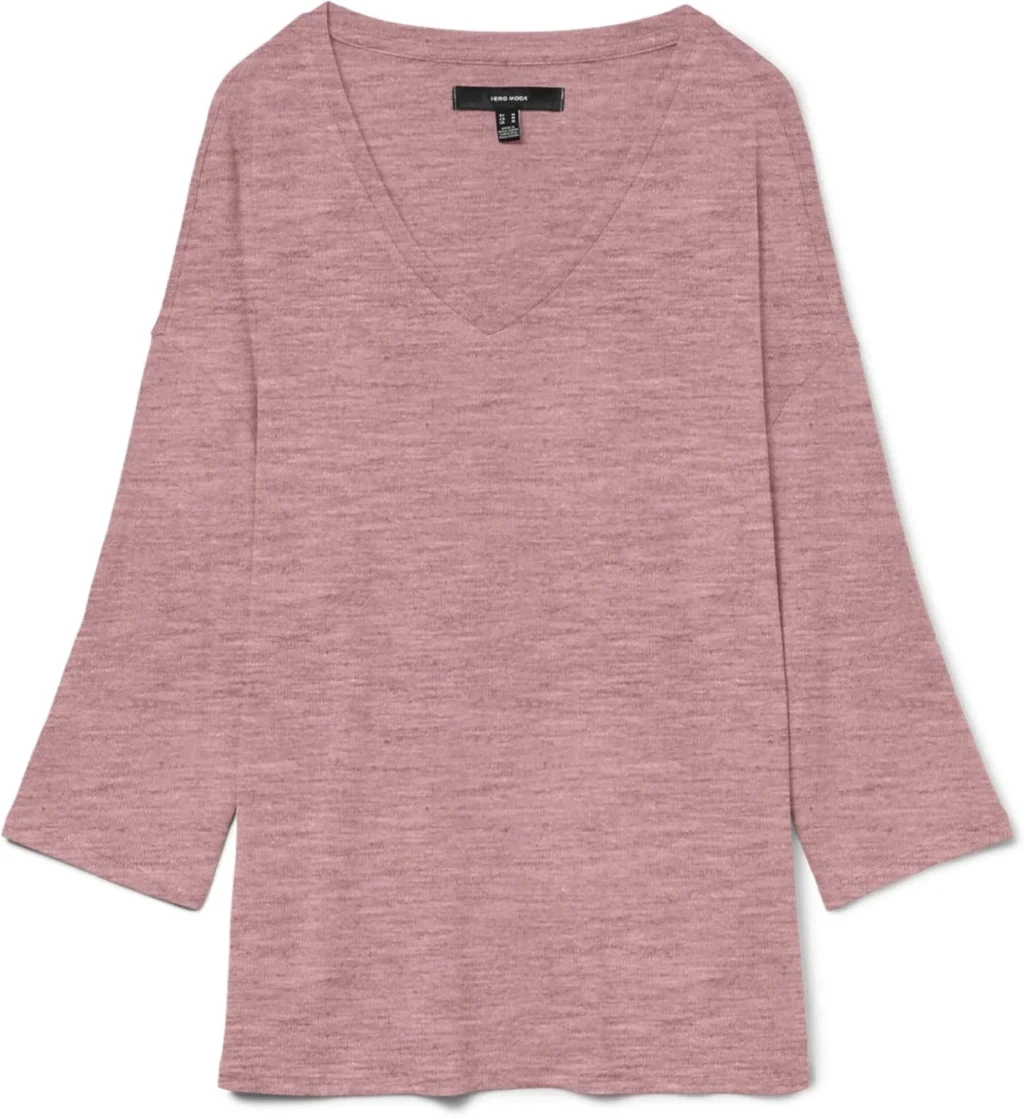 VERO MODA Women's Vmbrianna 3/4 V-Neck Blouse Boo Vmbrianna 3/4 V-Neck Blouse Boo (Pack of 1)