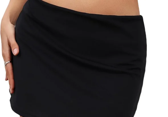 Danysu Stretchy Mini Skorts Mid Waist Skirt with Shorts Side Slit 2025 Sports Daily Going Out Outfits