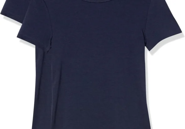 Amazon Essentials Women's Slim-Fit Short-Sleeve Crewneck T-Shirt, Pack of 2